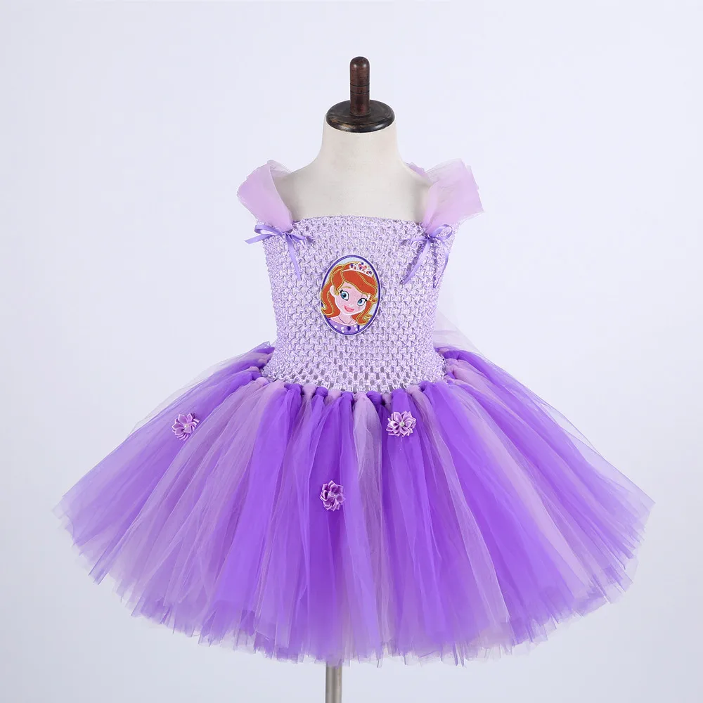 Princess Girls Birthday Party Tutu Dress Cartoon Costume Handmade Halloween Kids Fluffy Cosplay For Pageant Photo props | Детская одежда