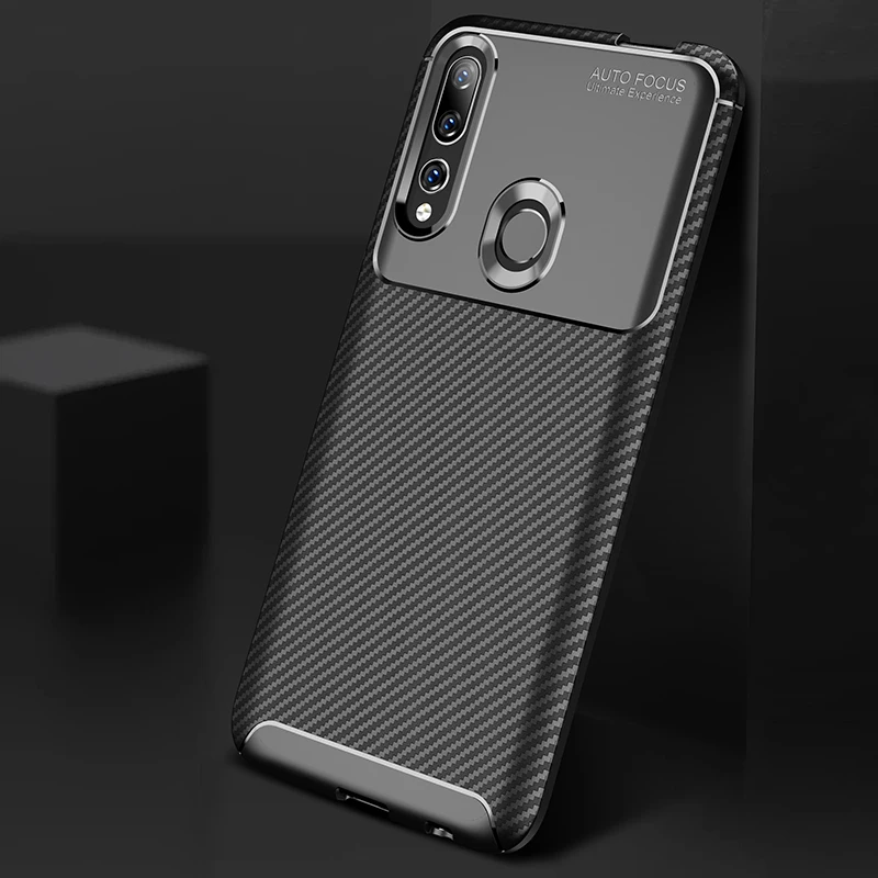 Armor Case For Huawei Y9 Prime 2019 Carbon Fiber Full Protection Soft silicone TPU Back Cover |