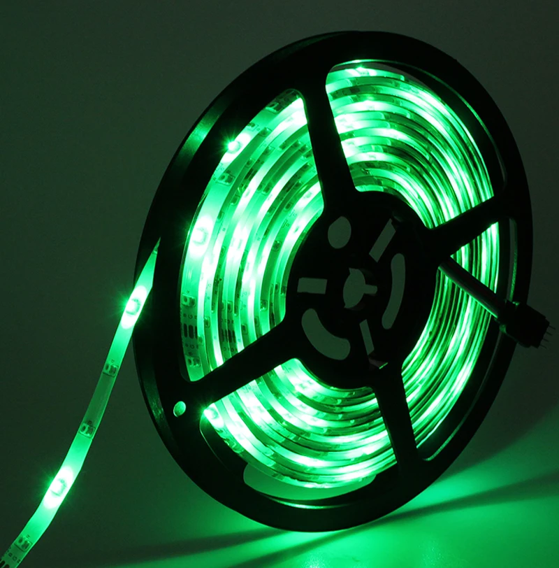 5 м 300 светодиодов 3528 RGB Меняющие цвет водонепроницаемые флисовые полосы Набор + 24