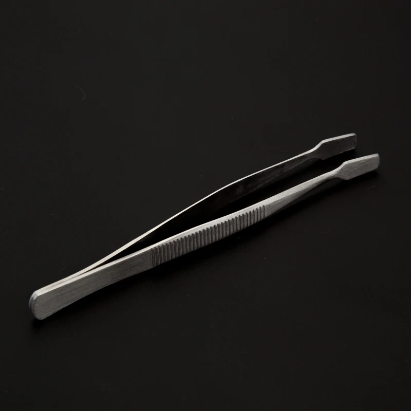 New 2pcs Stainless Steel Tweezers Stamps Philately Collector Tools Straight Spade Tong | Дом и сад