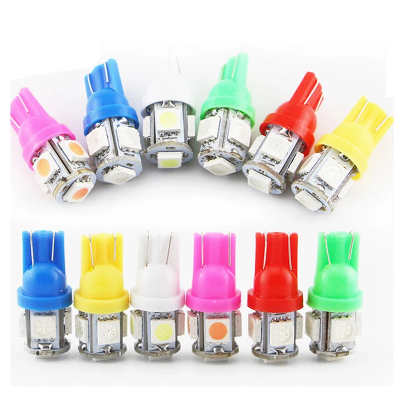 500X T10 194 168 W5W 12 В 5050 5 SMD светильник 5SMD свет габарисветильник огни лампы для чтения
