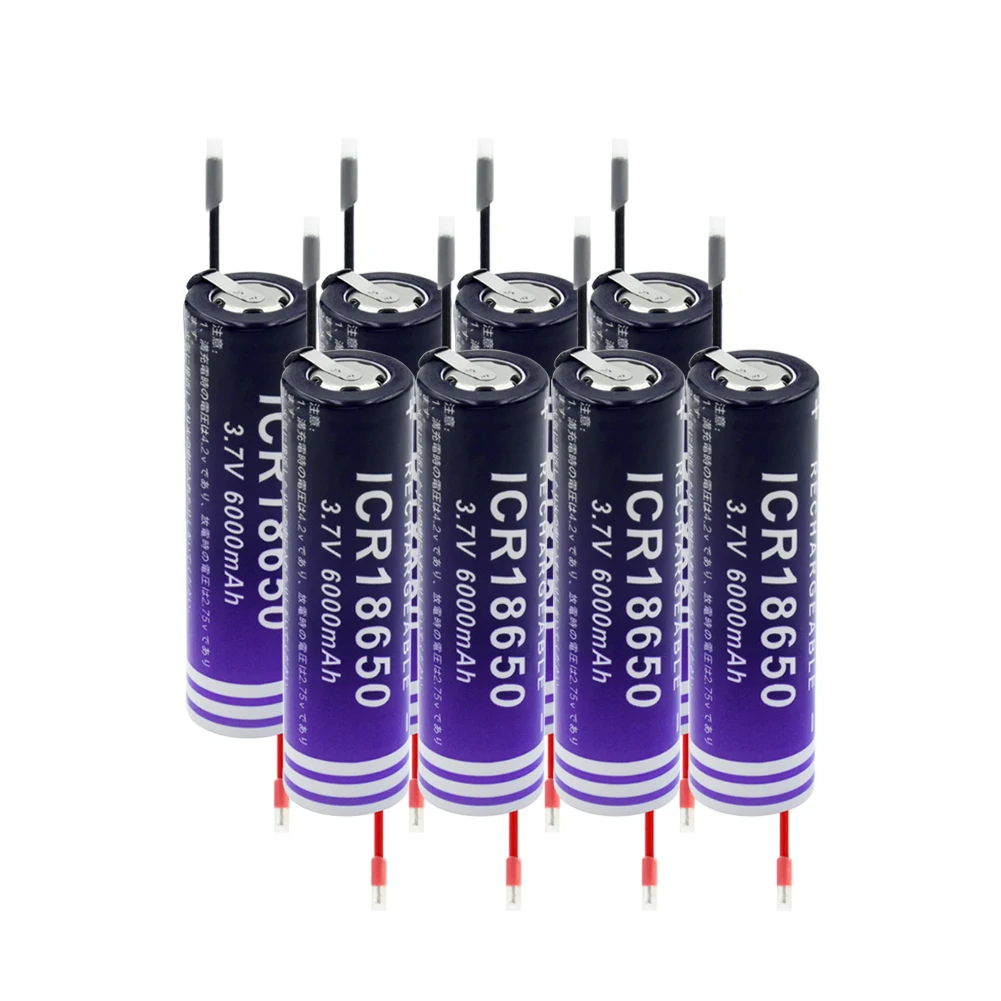 6/8/10 шт 3 7 V 6000mAh 18650 литиевая запасная батарея для фонарь Power Bank радио Светодиодный