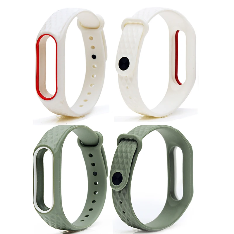 BOORUI Colorful Diamond Miband 2 Strap Double Color Replacement watchband for Xiaomi Mi band Wristbands Original | Электроника