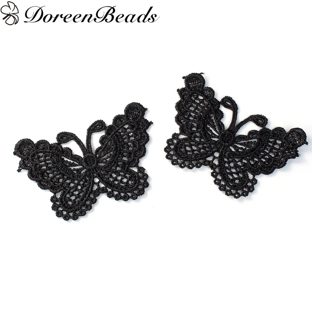 DoreenBeads полиэстер аппликации Патчи DIY Скрапбукинг Ремесло бабочка животное белый