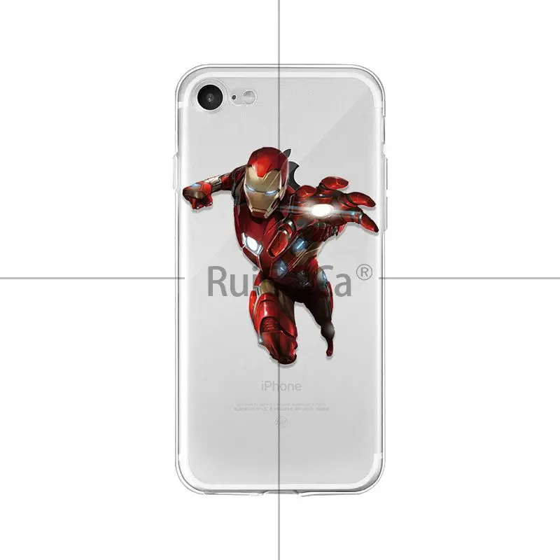 Ruicaica Iron Man Marvel Avengers Newly Arrived Transparent Cell Phone Case for iPhone 5 5Sx 6 7 7plus 8 8Plus X XS MAX XR | Мобильные