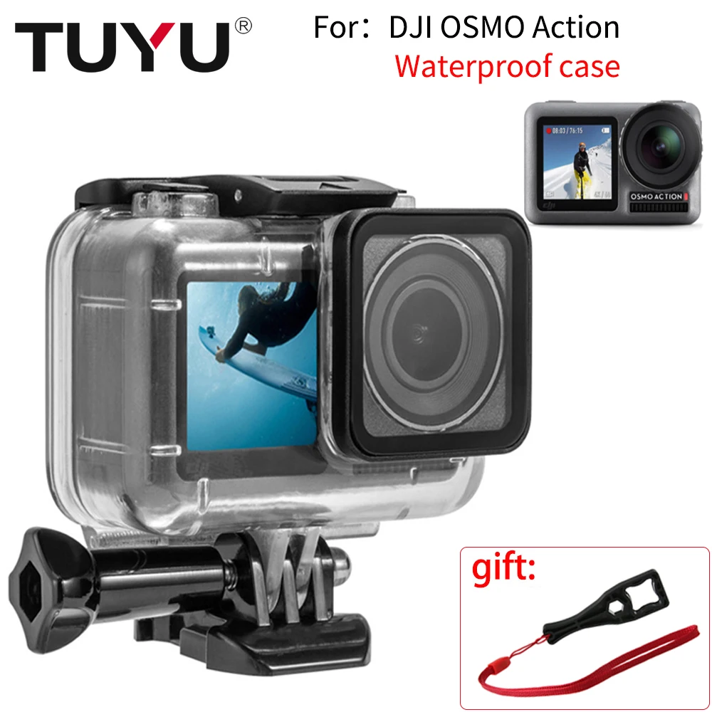 

TUYU Underwater 61M Waterproof Case Set for DJI Osmo Camera Surfing Diving Accessory For Osmo Action Cam Housing Case