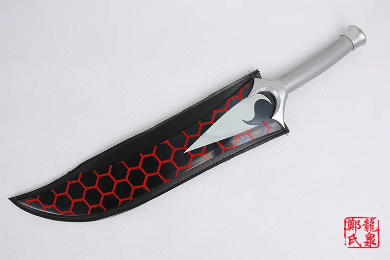 Black Red Free Shipping Archer Class Replica Twin Swords For Fate Stay Night Excalibur Anime Cosplay Sword Red Silver Supply Carbon Steel - Color: Black Red