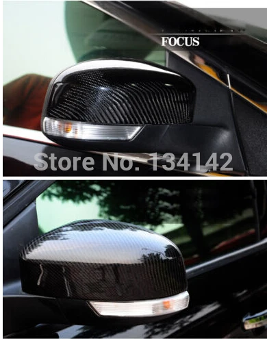 

Зеркало заднего вида из углеродного волокна боковые зеркала крышка планки для Ford Focus 2012 2013