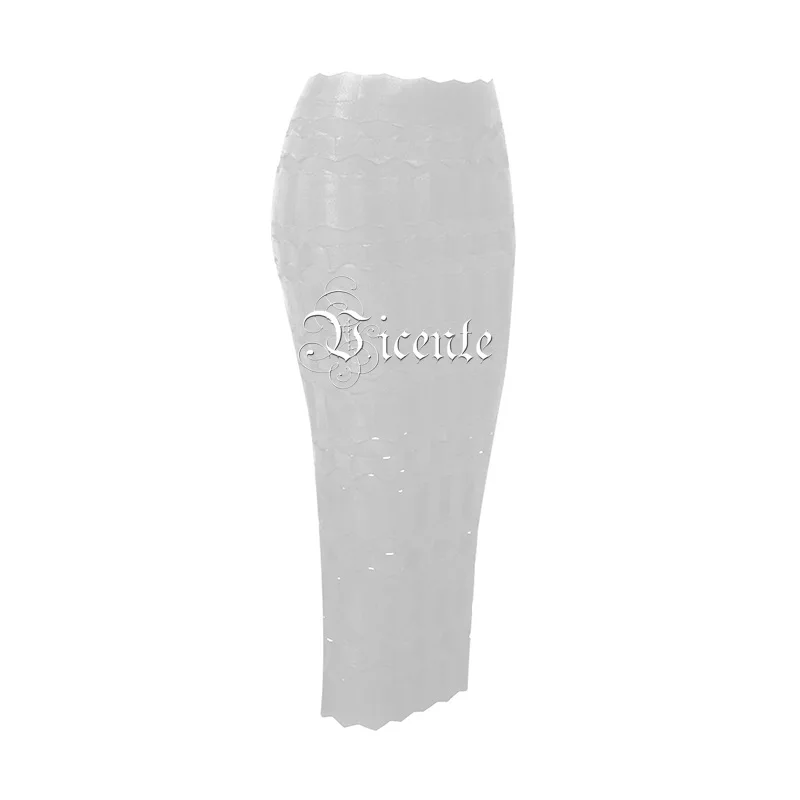 Горячая новинка 2020 элегантная белая сексуальная открытая миди-юбка для