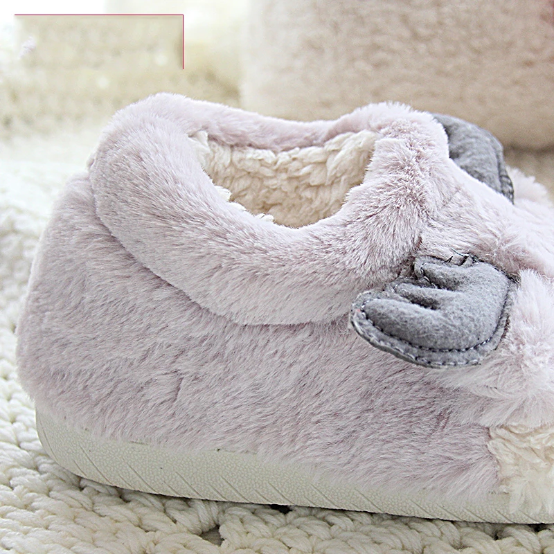 Warm Winter Slippers For Women Ladies Cute Elk Loves Couple Comfortable Shoes Indoor Non-slip Fur Slipper | Обувь