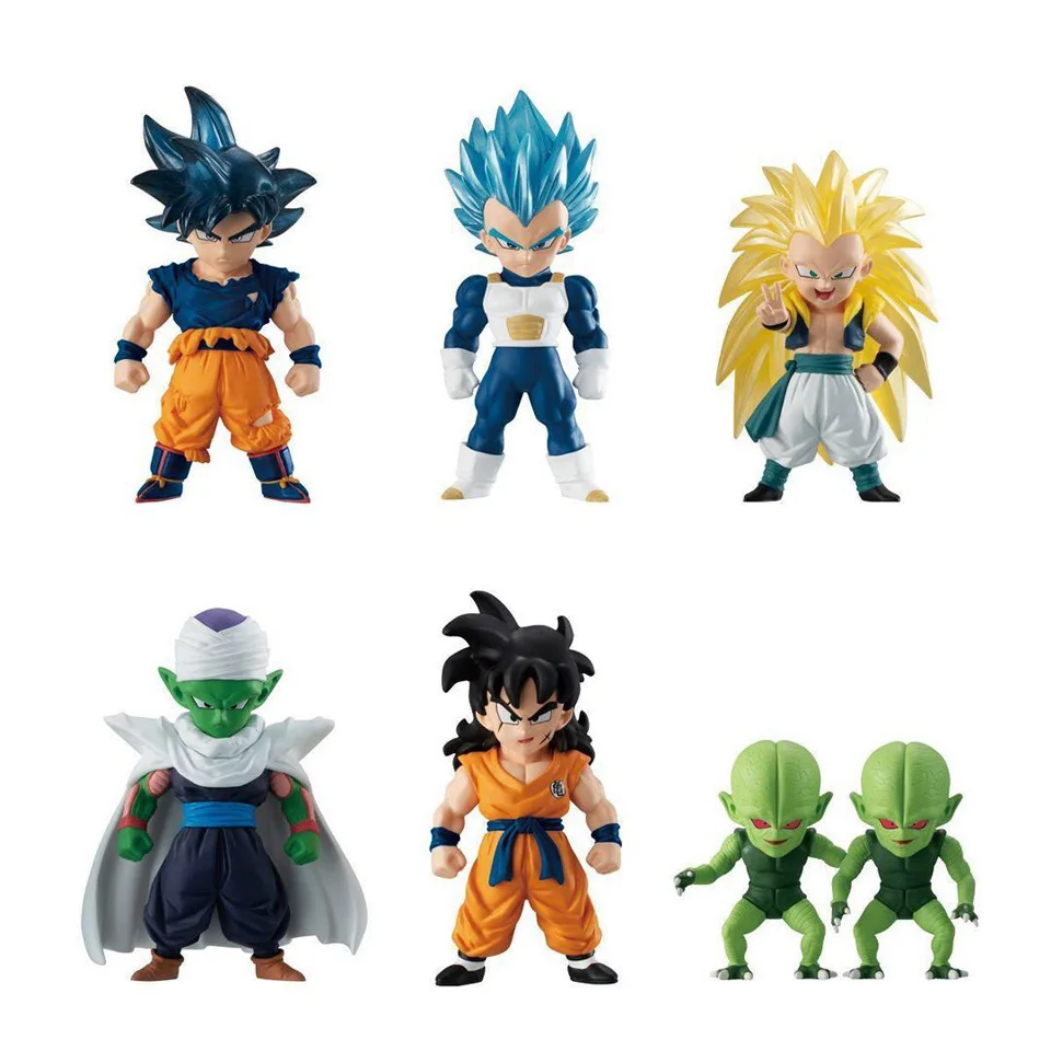 Tronzo 6 шт./компл. Bandai Dragon Ball реклама Гоку ультра Вегета синий Yamcha Gotenks SSJ ПВХ фигурка модель игрушки куклы - Цвет: 6PCS Set