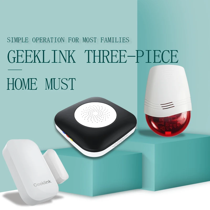Geeklink Smart Home Automation Work with Google Alexa Domotica IR Remote Control Sound Light Alarm Sensor Door Bell | Электроника