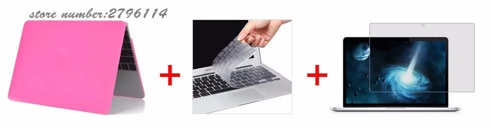 3 в 1 для Mac Book Air 1" Pro 13/15" retina 12 защитный чехол для Macbook Air 13 Touch bar 2012 2013