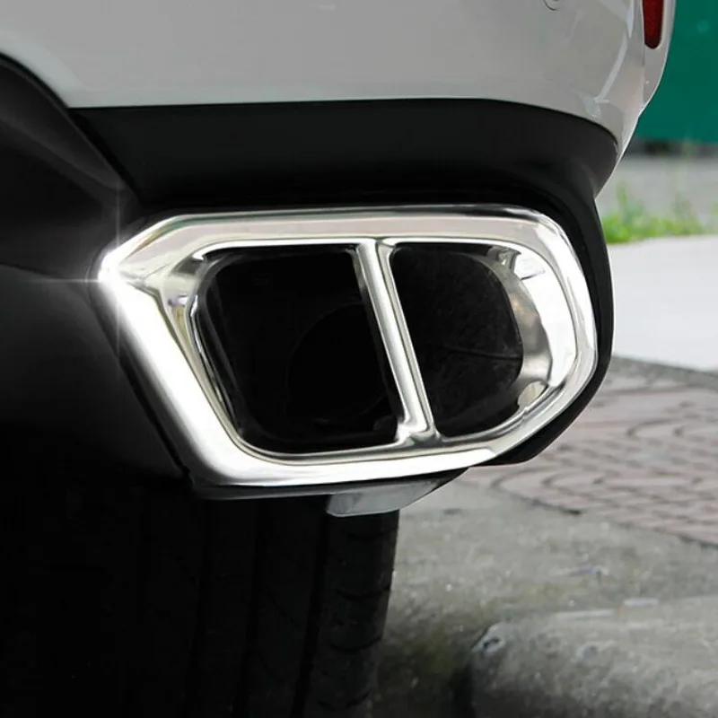 Tonlinker, чехол, наклейки для LEXUS RX200t, автомобильный стиль, 2 шт., из нержавеющей стали, обновленный, двойной, переменный, 2-4, хвост, горло