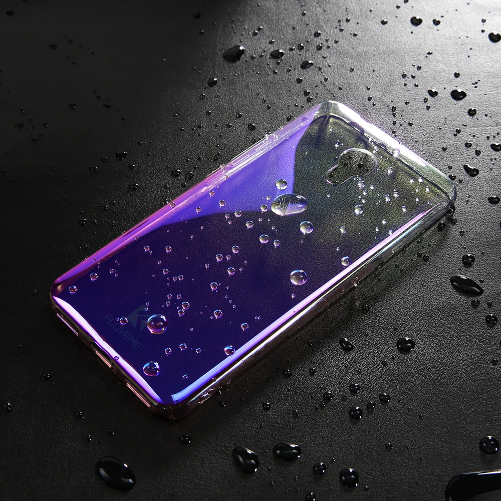 FLOVEME синий светильник чехол Aurora для Meizu U10 M5 M5s s Роскошный прозрачный жесткий