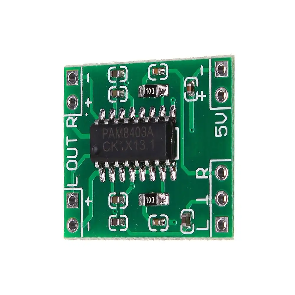 CLAITE Мини DC 5 в 2x3 Вт PAM8403 Класс D аудио цифровой усилитель мощности доска USB усилитель модуль