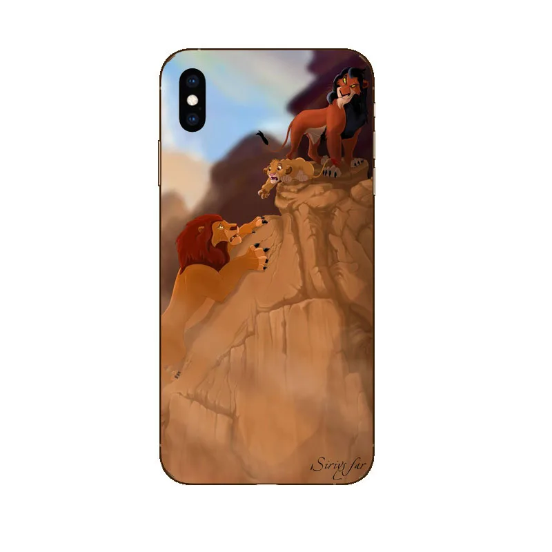 Чехол из мягкого силикона и ТПУ с рисунком короля льва для iPhone XS MAX 7 8 Plus 6 6S 5S