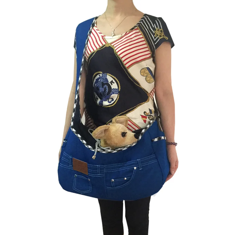 Dourable джинсовая переноска для домашних животных кошек маленьких собак