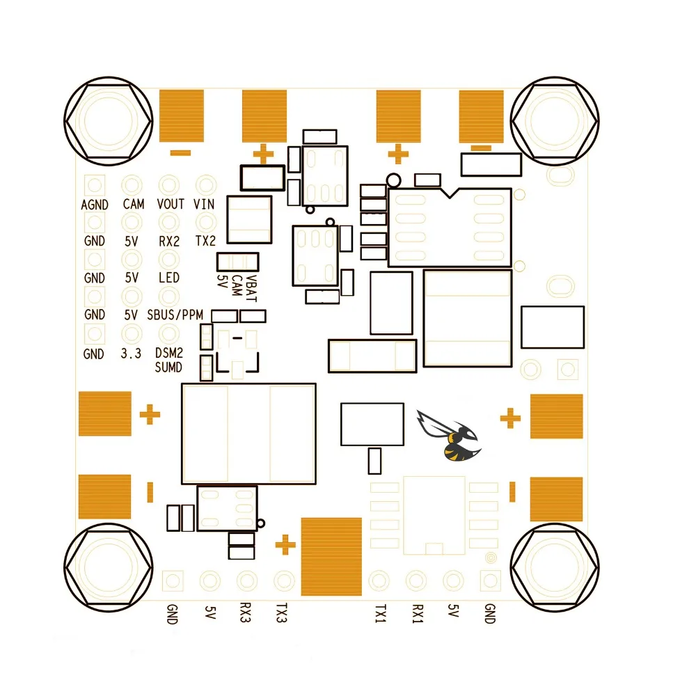 100% подлинный Betaflight F4 Контроллер полета F405 процессор MPU6000 гироскоп/ACC BEC Макс ток 5 в