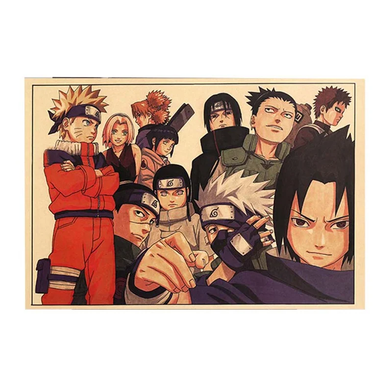 13 Винтаж мультфильм аниме постер Naruto бар Детская комната Домашний декор комиксы Наруто ретро крафт-бумага живопись - Цвет: 13