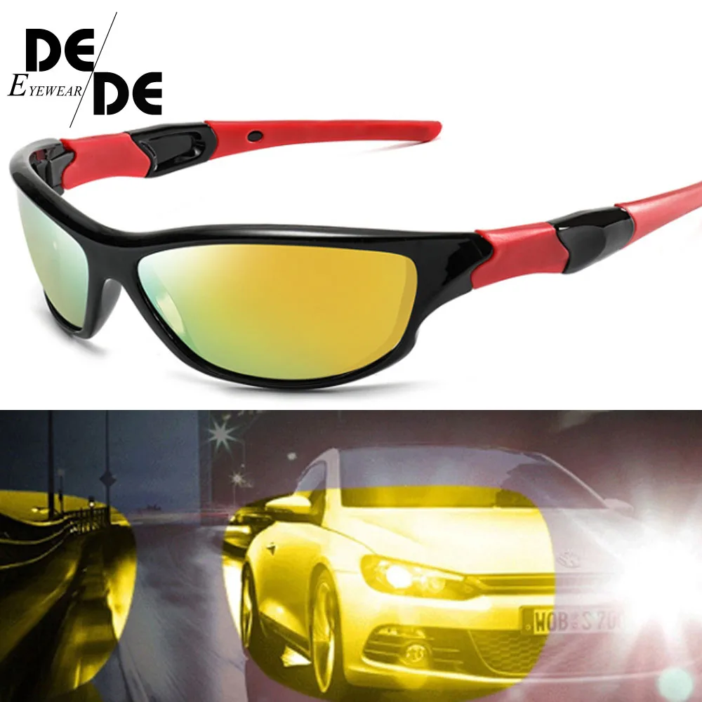Мужские солнцезащитные очки с поляризационными стеклами для вождения оправой из