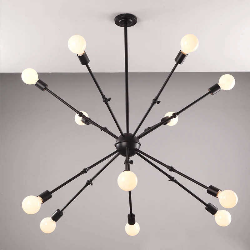 

Loft Modern Suspension Spider Pendant Lights With 6/8 Heads Loft Industrial Vintage LED Pendant Lamps For Living Room & Bar