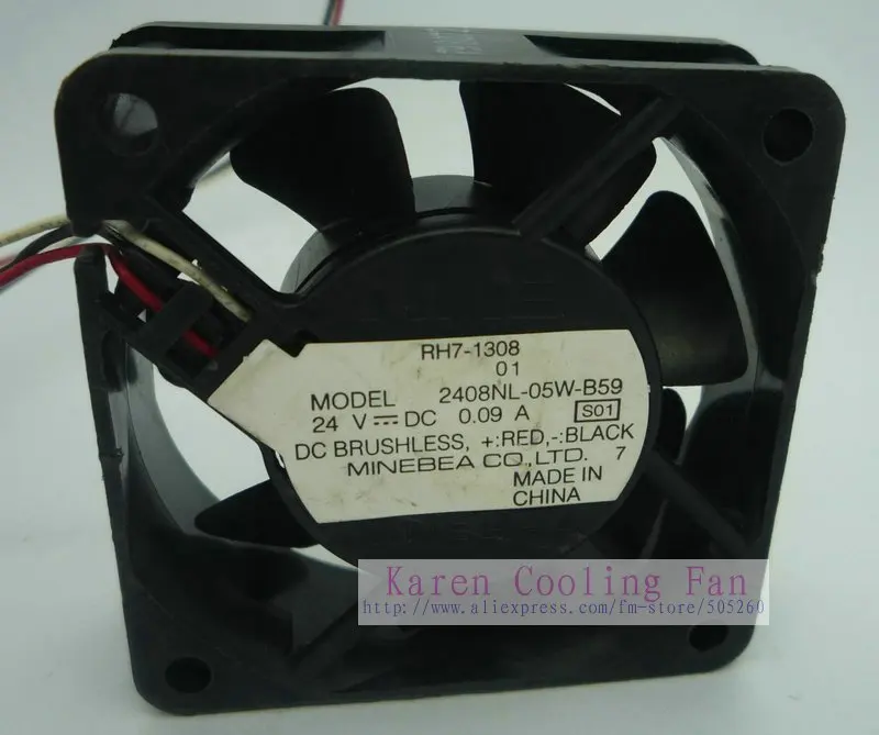NMB 6 см 2408NL 05W B59 24V 0.09A 3 Вентилятор 60*60*20 мм B50|fan 24v|6cm fan24v fan |