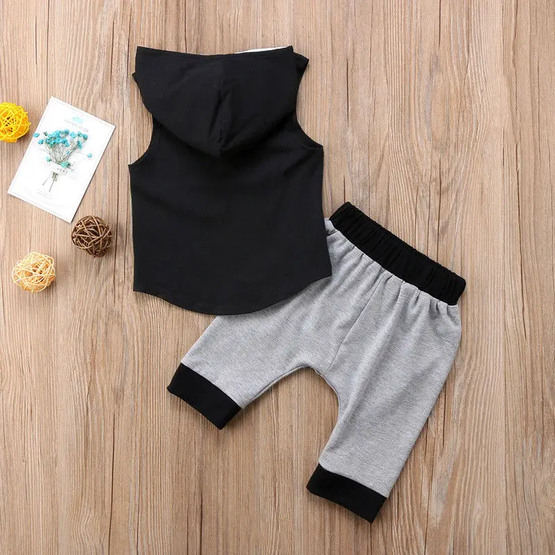 2019 Brand New 2PCS Newborn Toddler Infant Baby Boys Girl Hooded Tops Pants 2Pcs Set Kid Outfits Children Summer Clothing 6M-5T | Детская