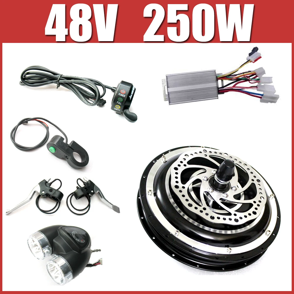 

48V 250W Electric Bike Disc brake kit ,DC hub motor conversion kits ,ebike kits ,Front wheel or rear wheel 121133655