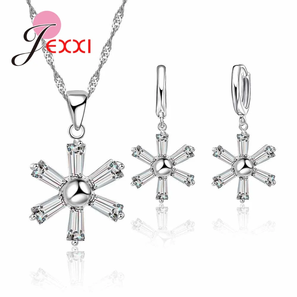 

Wholesale Real 925 Sterling Silver Jewelry Sets For Couples Vintage Cubic Zirconia Link Chain Necklace Earrings Sets Women