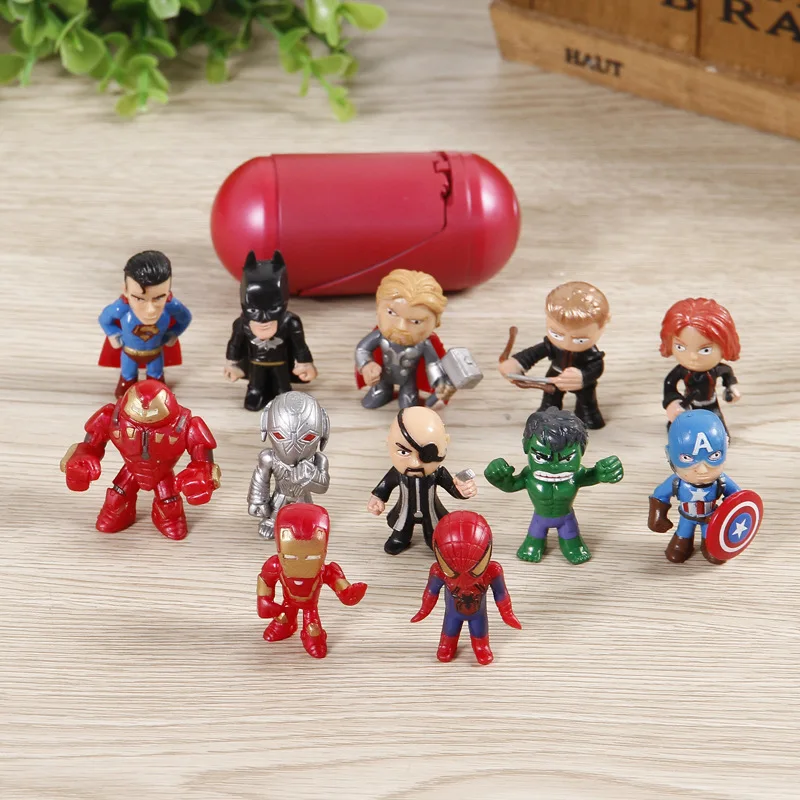 Игрушечные мини фигурки мстители Бэтмен Халк Тор 12 шт./компл.|avengers toys|action toysmodel toy |