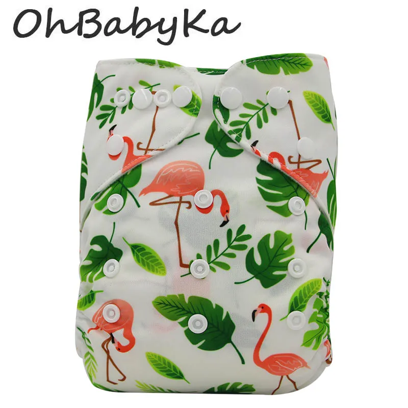 Ohbabyka 1 шт. многоразовые подгузники один размер, регулируемый карман ткань пеленки водонепроницаемый мультфильм Животные Мягкие Детские Подгузники Прямая