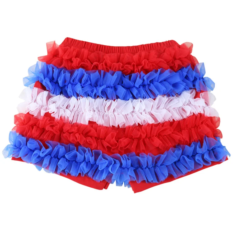 Детские кружевные шорты с оборками короткие для девочек школьная одежда