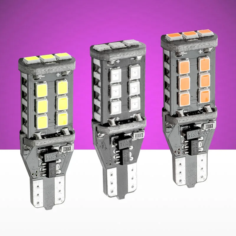 10 шт. оптовая продажа T15 W16W WY16W 15 SMD 2835 Светодиодный автомобильный стоп сигнал