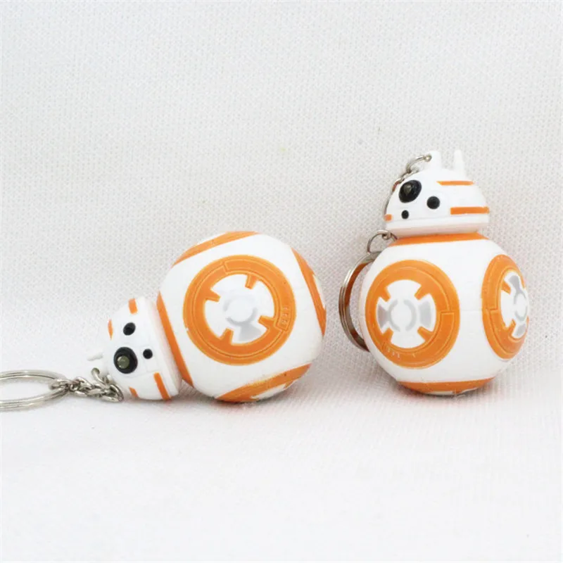 1 шт. новая звезда брелок войны аниме светодиодный BB8 Droid брелок в виде робота светильник звук фигурки игрушка подарок