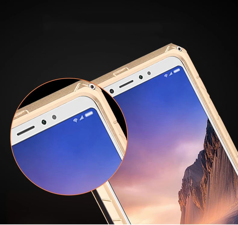 Повседневный водонепроницаемый чехол для Xiaomi Mi Max 3 Роскошный противоударный алюминиевый Металл+ Защитная силиконовая крышка Xiaomi Mi чехол Max3