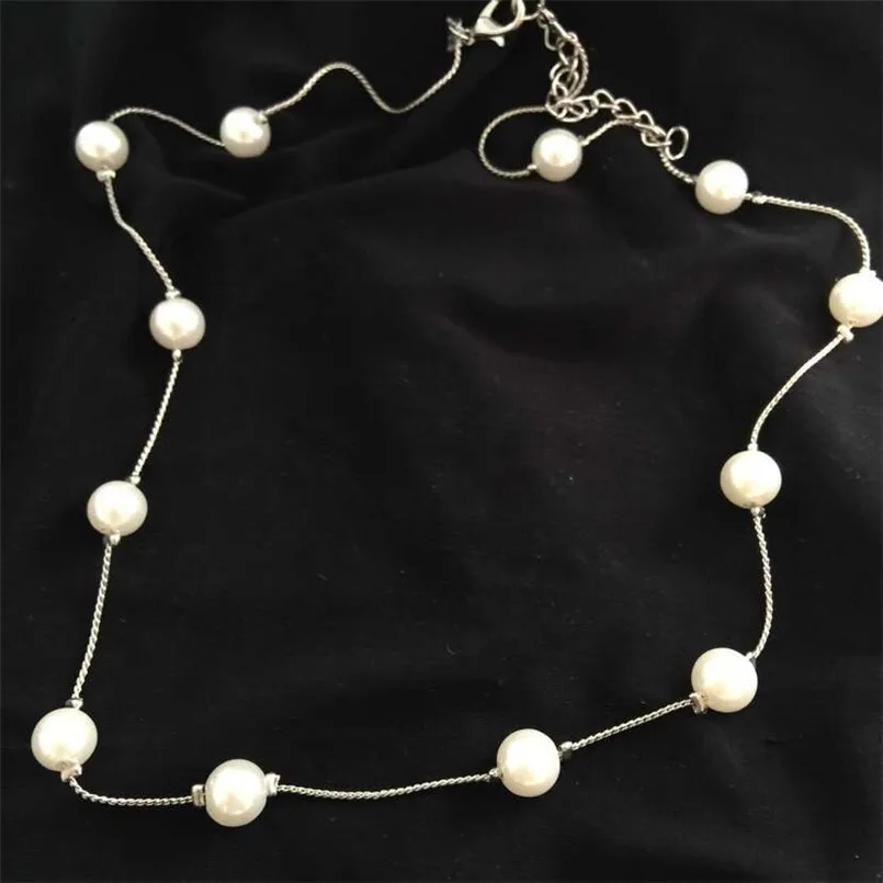 Olaru Fashion jewelry Korea Simulated Pearl Simple Choker Necklace For Woman Smmer necklaces &amp pendants Accessories Bijoux Femme |