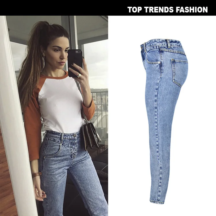 Женские джинсы Boyfriend с высокой талией для мамы, хлопковые штаны, Модные Винтажные женские зимние плотные синие джинсовые штаны для женщин размера плюс