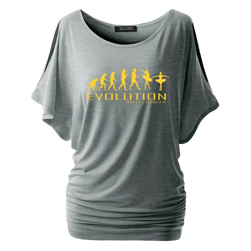 Новая модная женская футболка модная одежда Evolution Of Ballet Dancer Tee Женские топы с коротким рукавом - Цвет: 12