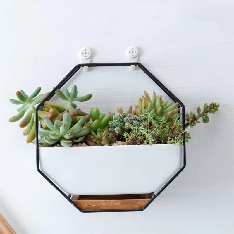 Современная подвесная настенная ваза керамический горшок железная