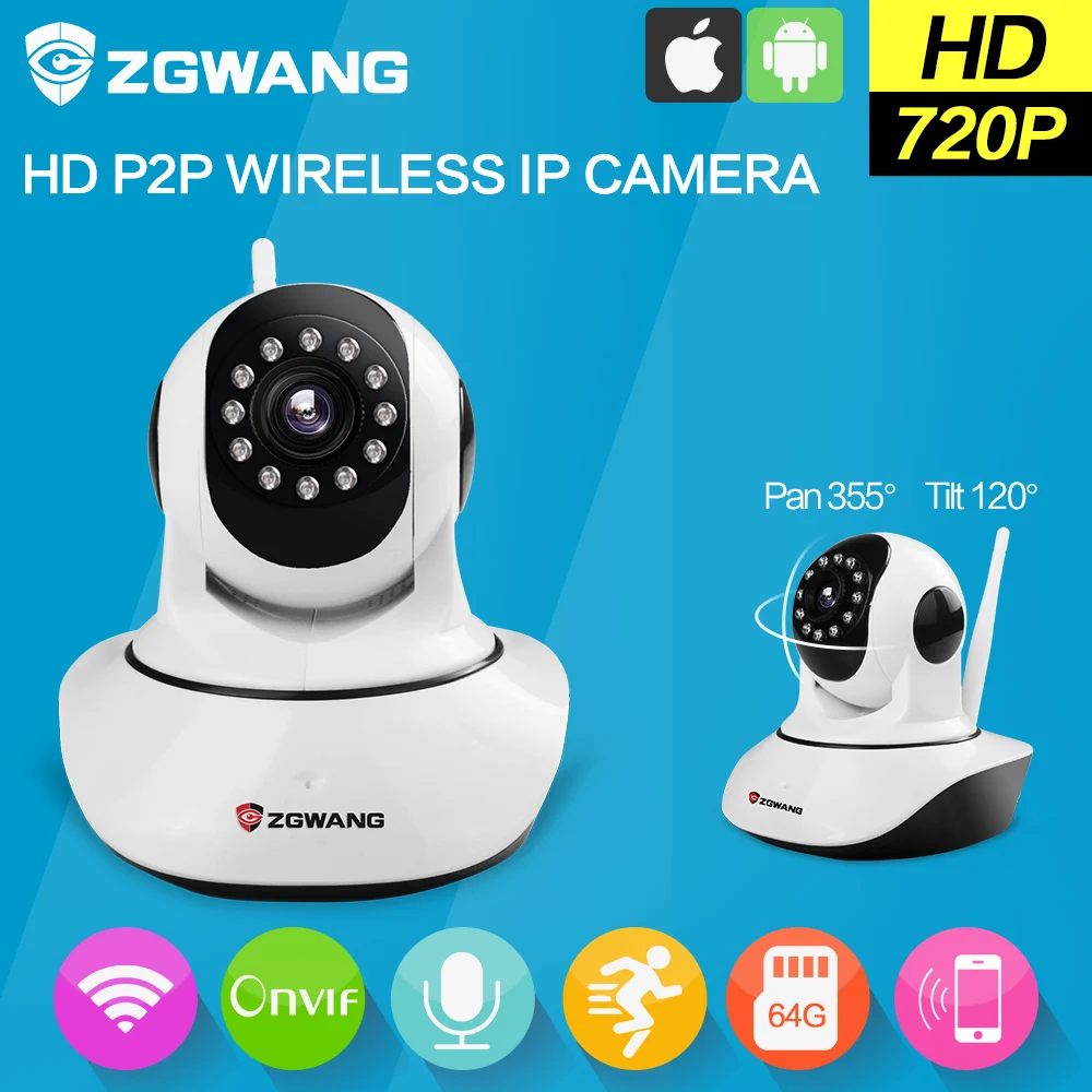 ZGWANG домашняя охранная ip камера Wi Fi IR Cut ночное видение аудио запись Wifi 720 P CCTV