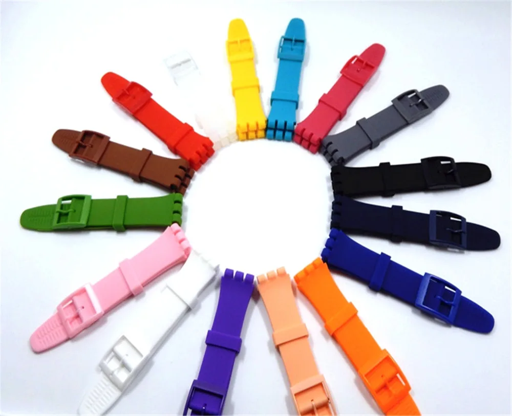Ремешок силиконовый для наручных часов Swatch 16 мм 17 19 20 мм|Смарт-аксессуары| |