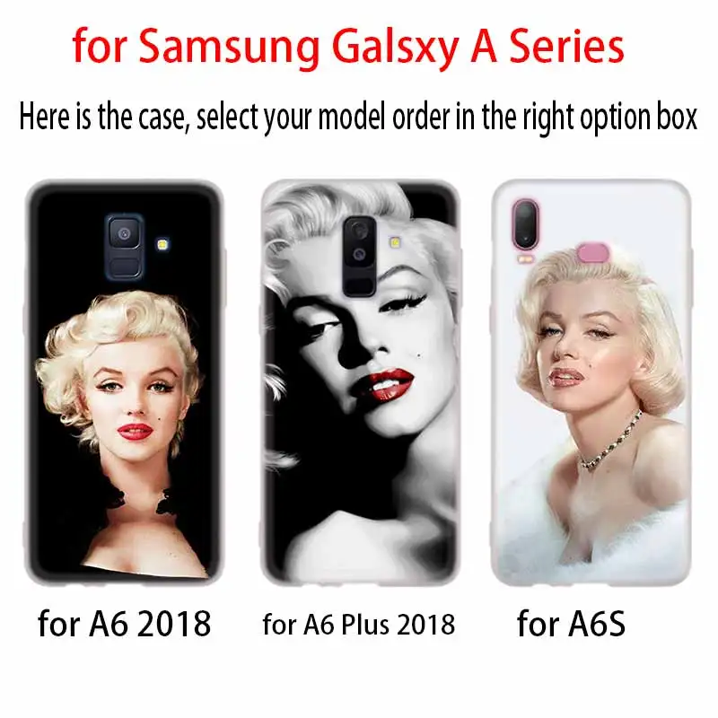 Чехол для Samsung A42 A52 A72 A32 A12 A71 A51 A70 A50 A20 A30 A20S A21S A50S A6 A7 A8 2018 сексуальная Мэрилин Монро |