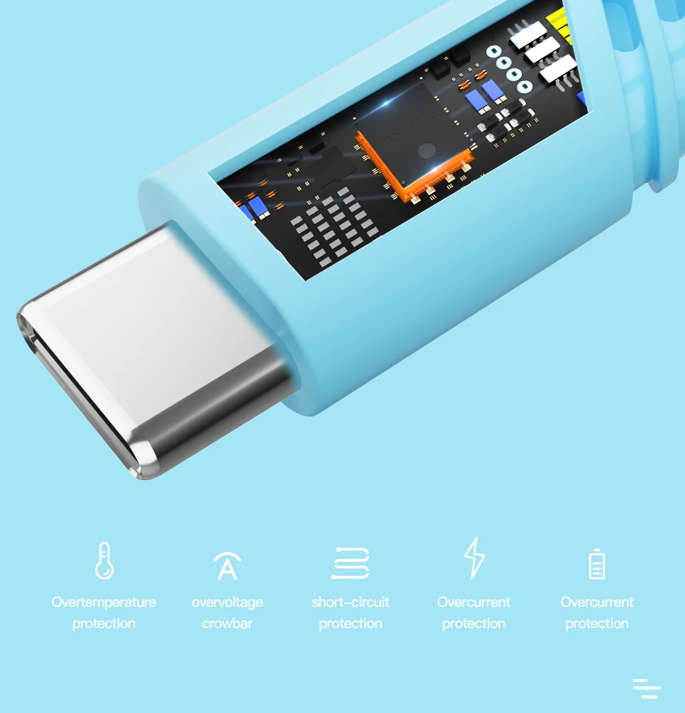 Кабель Essager usb type-C для samsung Xiaomi Redmi Note 8 7 K20 OnePlus 7 Pro провод для быстрой зарядки кабель USBC type-c USB-C зарядное устройство