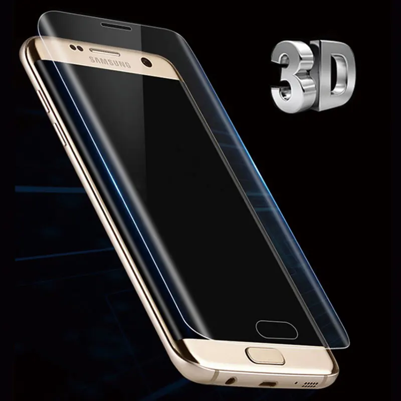 Transparent 3D изогнутый протектор экрана для samsung Galaxy S7 Edge закаленное стекло для Galaxy S 7 7edge защитное стекло на Glaxy S7edge пленка - Цвет: Transparent