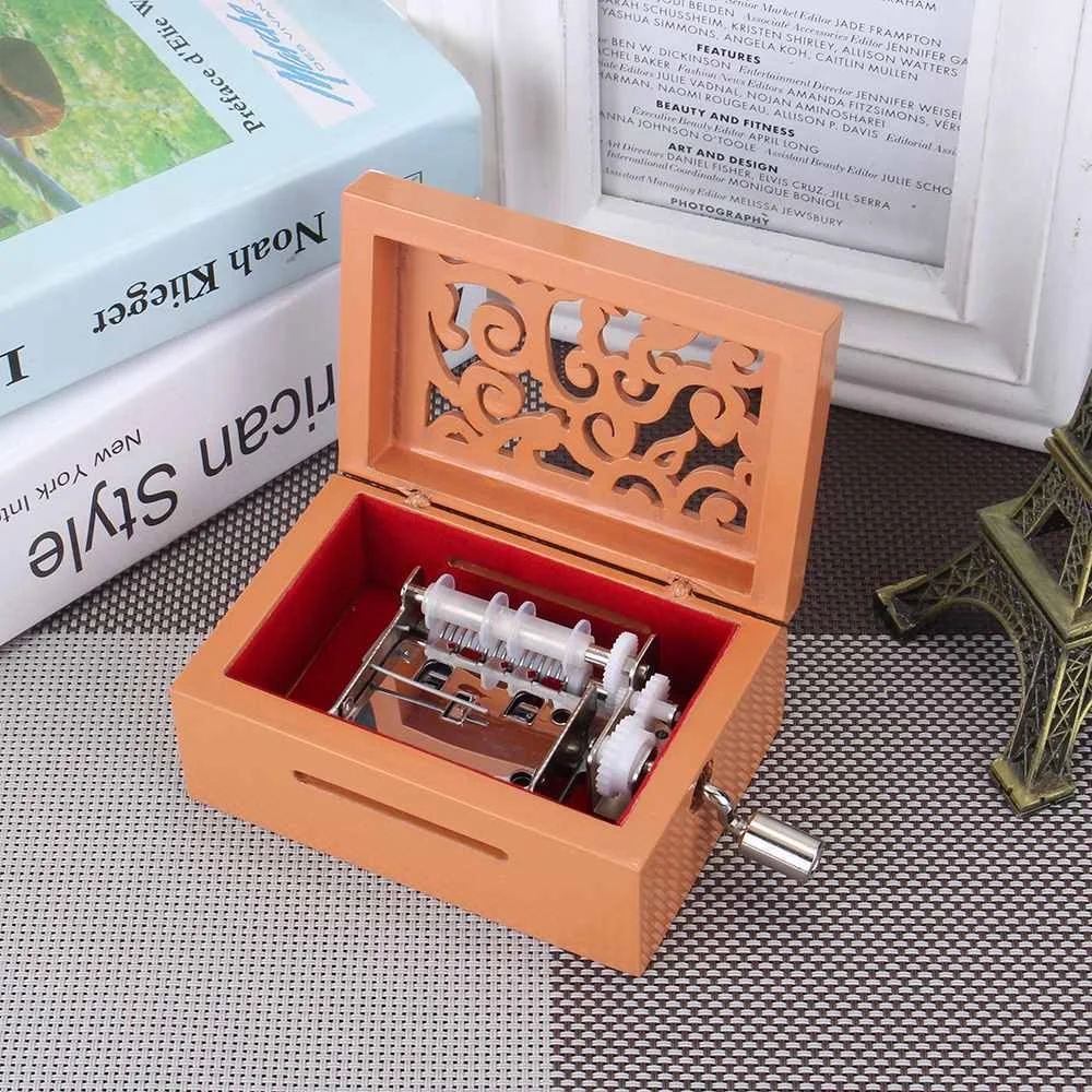 15 тон DIY ручной коленчатый резной Музыкальная Коробка бумажная лента Кривошип музыка механические музыкальные коробки с дырокол 30 шт. бумажные ленты