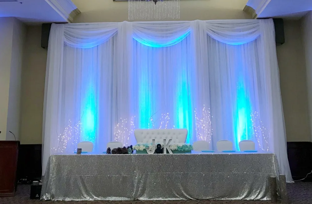 Роскошный 10X10ft свадебный фон и шелковая ткань занавеска драпировка для свадебной