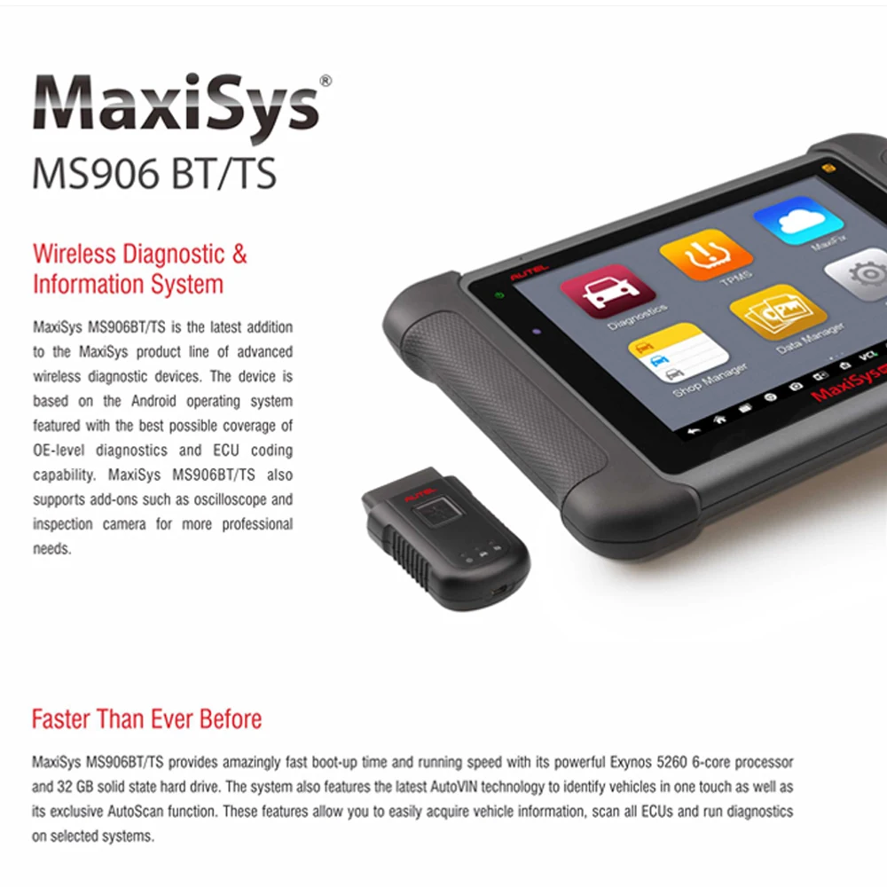 Autel автомобиля сканер maxisys 8 &quotMS906 TS Android 4.4.2 OS Бесплатный Онлайн Обновление Полный