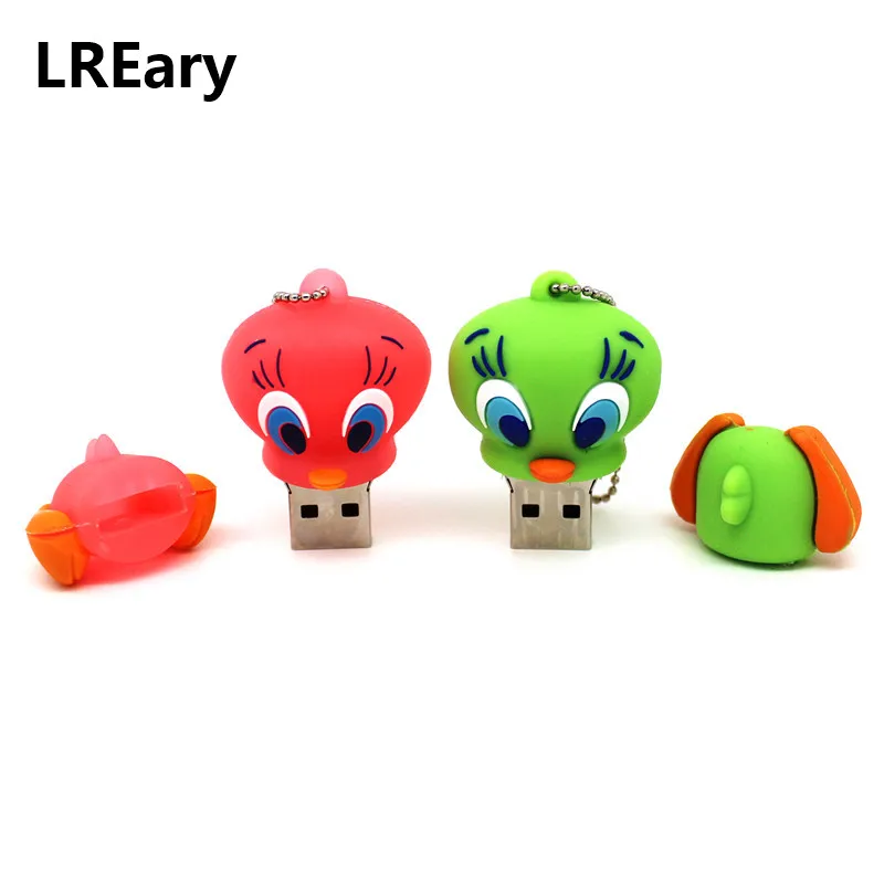 Реальная емкость Милый Твити ручка в виде птицы привод 32g pendrive 16g 8g 4g usb
