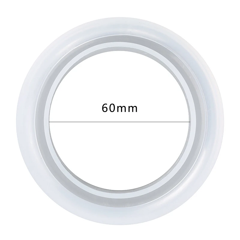 60mm 1 шт. УФ-полимерные ювелирные изделия, Жидкая силиконовая форма, широкий браслет, полимерные формы для самостоятельного украшения ювелирных изделий - Цвет: 60mm